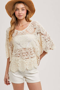 Clover Crochet Lace Top