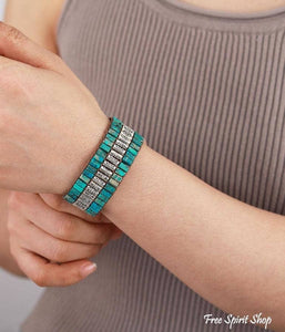 Tibetan Blue Jasper Wrap Bracelet