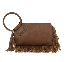 Load image into Gallery viewer, Fringe Soft Vegan Leather Wristlet/Clutch
