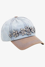 Load image into Gallery viewer, Floral Vine Bejeweled Glitz Two-Toned Cap, Adjustable
