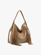 Load image into Gallery viewer, Sav Distressed Hobo w/ Fringe Detail
