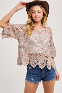 Clover Crochet Lace Top