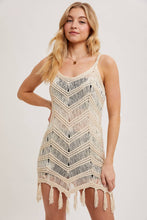 Load image into Gallery viewer, Demetria Fringe Mini Dress
