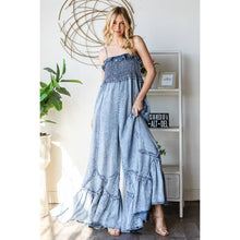 Load image into Gallery viewer, Elaina Washed Smock Ruffle Hem Tencel Jumsuit
