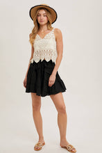 Load image into Gallery viewer, Trista Crochet Lace Tank in Natural
