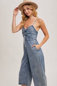 Emile Acid Washed Denim Jumpsuit
