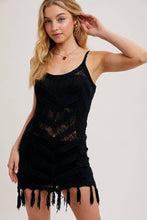 Load image into Gallery viewer, Demetria Fringe Mini Dress
