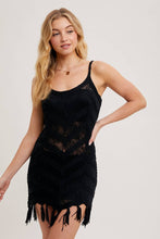 Load image into Gallery viewer, Demetria Fringe Mini Dress
