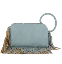 Load image into Gallery viewer, Fringe Soft Vegan Leather Wristlet/Clutch
