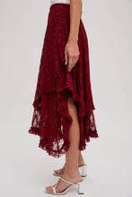 Load image into Gallery viewer, Aria Lace Tiered Midi Skirt
