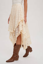 Load image into Gallery viewer, Aria Lace Tiered Midi Skirt
