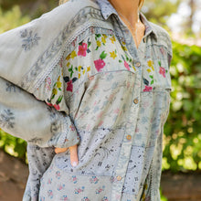 Load image into Gallery viewer, Printed Patchwork Mix Media Top
