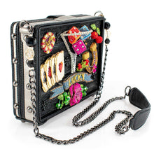 Load image into Gallery viewer, Lady Luck Beaded Gambling Casino Themed Crossbody Handbag
