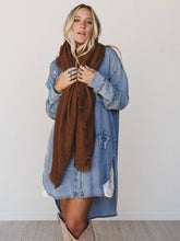 Load image into Gallery viewer, Cabin Calling Blanket Scarf - Camel
