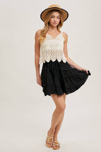 Load image into Gallery viewer, Trista Crochet Lace Tank in Natural

