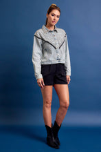 Load image into Gallery viewer, Rivir Denim Jacket With Metal Fringe
