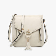 Load image into Gallery viewer, Layla Faux Suede Whipstitch Crossbody w/ Tassel
