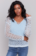 Load image into Gallery viewer, Charlie B C2796 Open Weave Sweater
