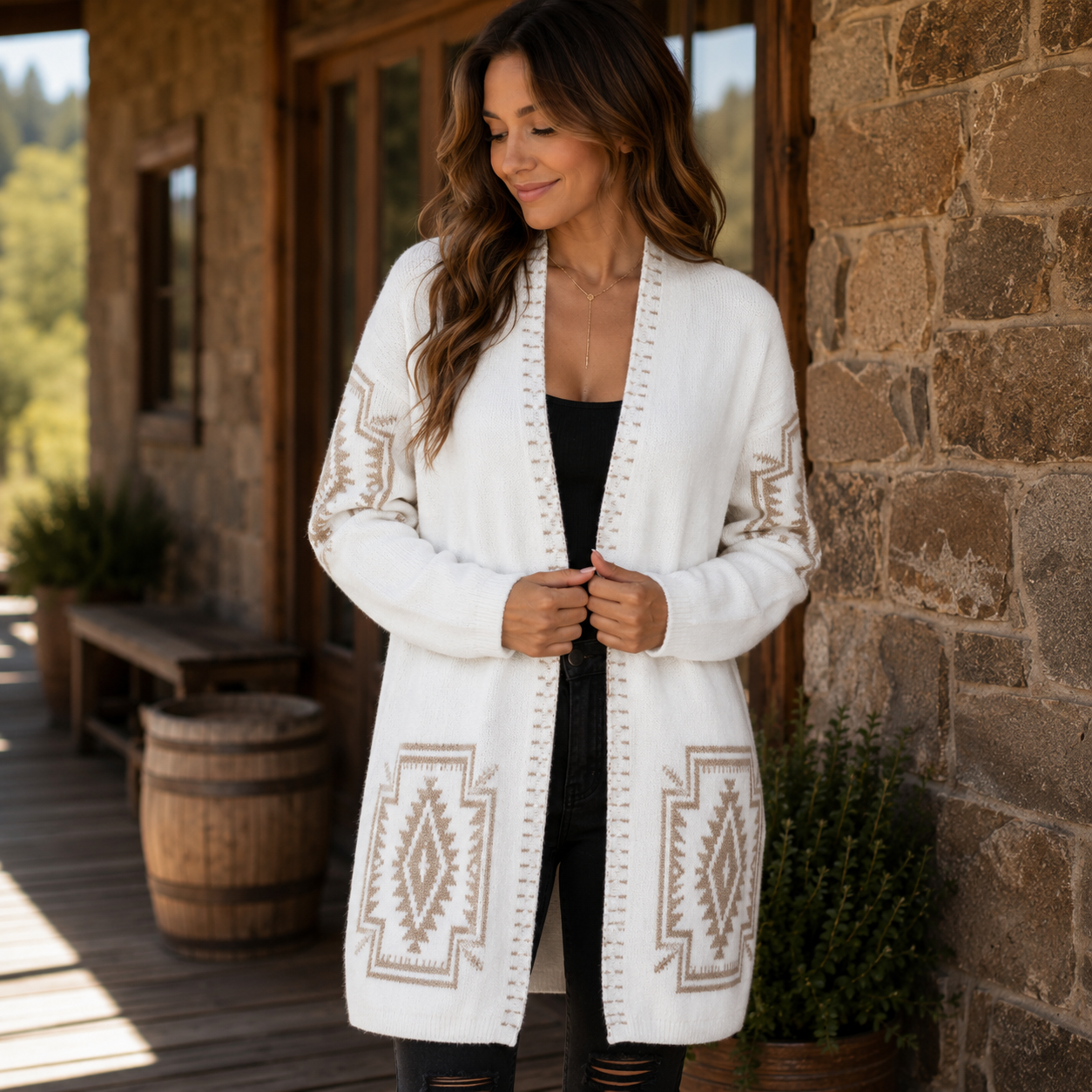 ネ*コ様 23年　FOXEY BOUTIQUE Cardigan Rever 4 BEST SELLER | Venario Jaime Ultra-Soft Southwestern Cardigan