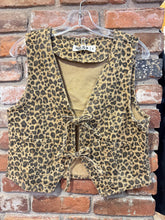 Load image into Gallery viewer, Malloy Leopard Tie Front Vest
