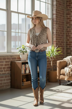 Load image into Gallery viewer, Malloy Leopard Tie Front Vest
