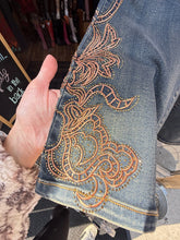 Load image into Gallery viewer, Avory Sparkle Floral Jeans
