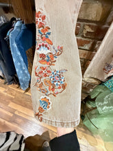 Load image into Gallery viewer, Grace in LA Brown Floral Embroidered Jeans
