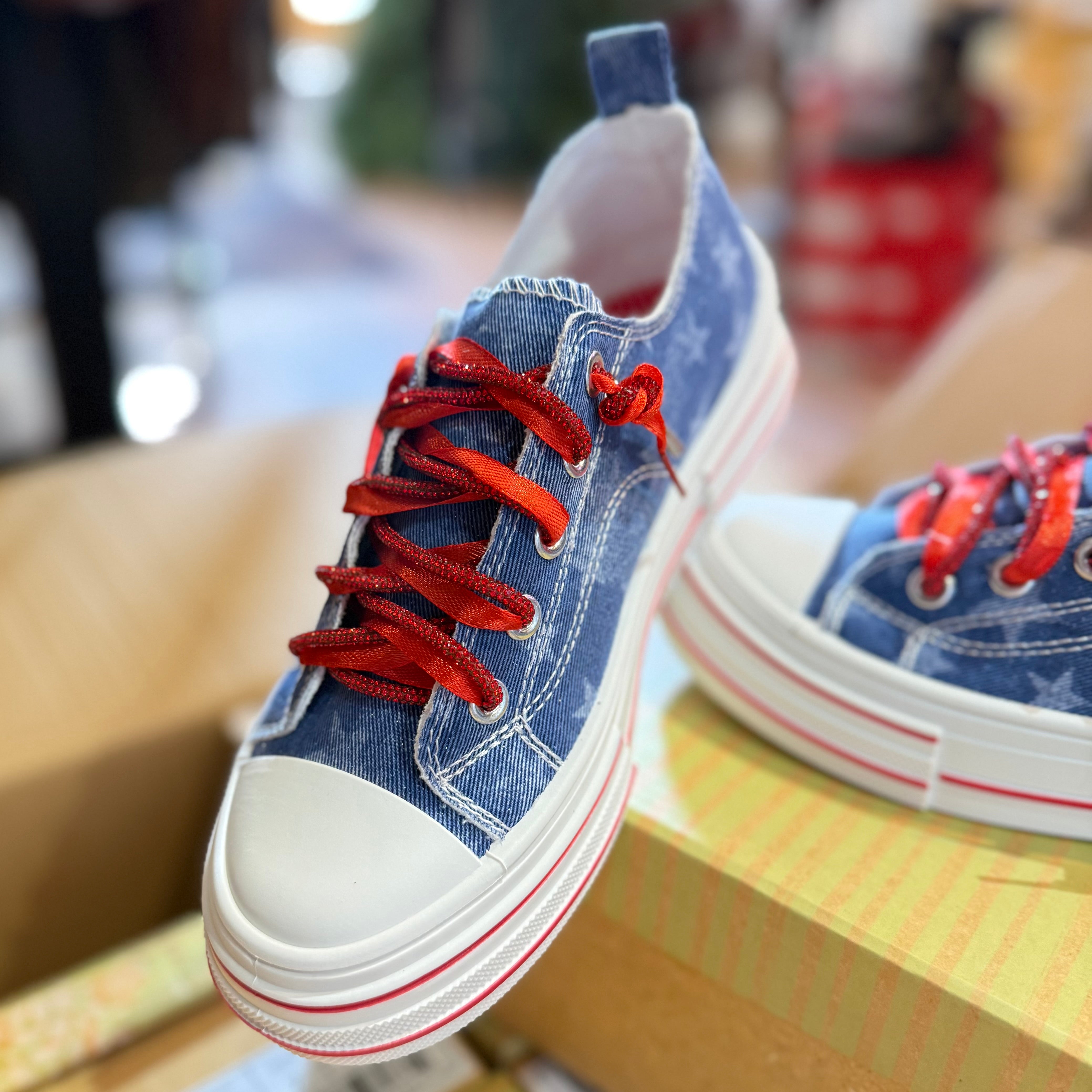 Very G Aman Sparkle Lace USA Americana Sneakers – Madame Peacock's