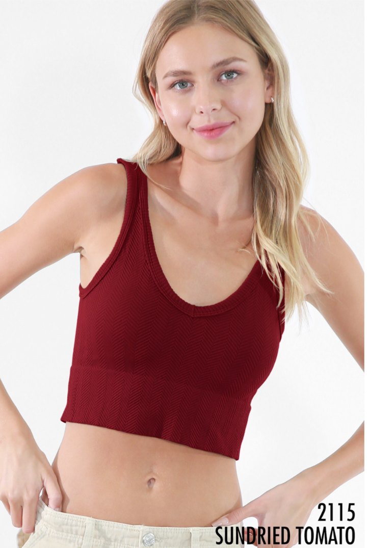 Niki Biki Reversable Heringbone Crop NS8103 – Madame