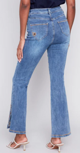 Charlie B Embroidered Bootcut jeans