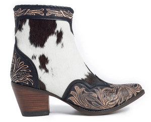 Glennchester Hair-on Hide & Hand-tooled Boots