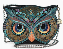 Load image into Gallery viewer, Head Turner Beaded Owl Head Crossbody Handbag
