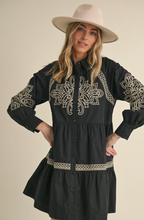 Load image into Gallery viewer, Wilder Floral Embroidered Western Dress
