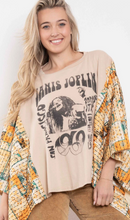 Load image into Gallery viewer, Janis Joplin Print Kantha Poncho Top
