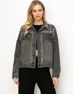 Vocal Carrie Jazzy Black Denim Jacket