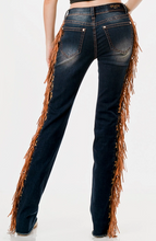 Load image into Gallery viewer, Jennie Fringe Embellished Western Jeans
