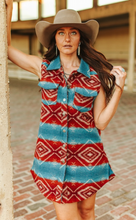 Load image into Gallery viewer, Sienna Aztec Long Wool Blend Western Vest
