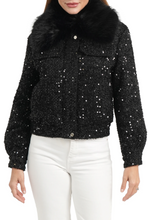 Load image into Gallery viewer, Brianne Glitter Bomber Jacket
