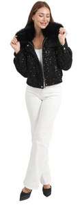 Brianne Glitter Bomber Jacket