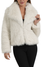 Load image into Gallery viewer, Helen White Fuzzy Coat
