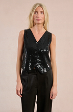 Load image into Gallery viewer, Amaya Sleeveless Tank Glitter Cardigan
