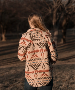 Ayden Aztec Shacket with Western Flap Chest