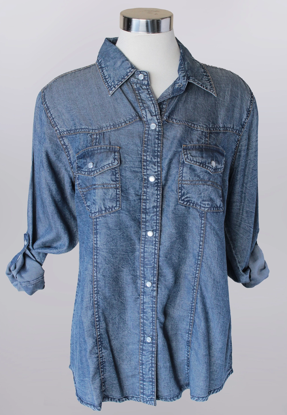 Florence Soft Denim Button-Up Shirt