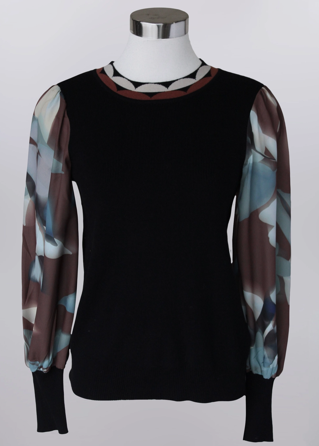 Kylene Sheer Sleeve Knit Top