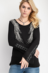 Vocal Wing Stitched Long Sleeve Tee