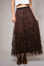 Load image into Gallery viewer, Jessa Leopard Tiered Ruffle Maxi Skirt
