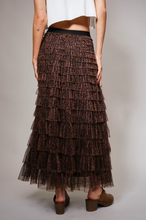 Load image into Gallery viewer, Jessa Leopard Tiered Ruffle Maxi Skirt
