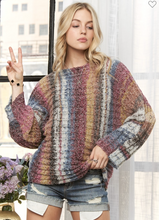 Load image into Gallery viewer, Robin Boat Neck Multi Stripe Sweater Top
