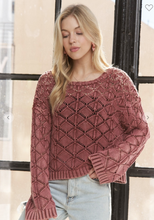 Load image into Gallery viewer, Roxi Long Sleeve Diamond Knit Cardigan
