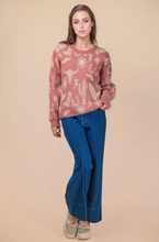 Load image into Gallery viewer, Hayden Western Graphic Oversized Knit Sweater
